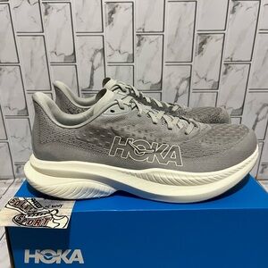 New Hoka One One Mach 6 Running Shoes Grey White Mens Size 10 - 13 Training Gym